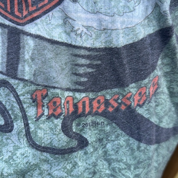 Harley-Davidson Green Rock & Roads Tee - Picture 3 of 6